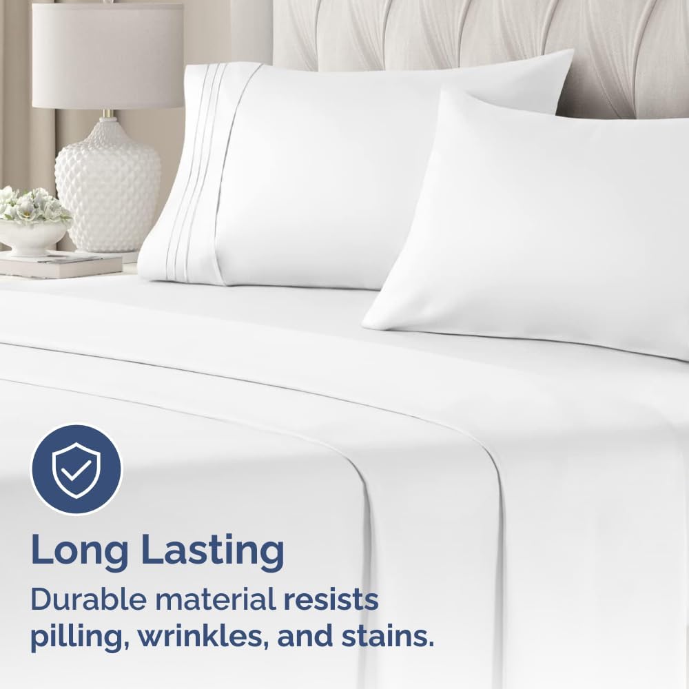 Queen Pillow Cases by [Brand Name] - Ultra Soft Hotel Quality Covers | Wrinkle-Free, Stain Resistant - 2 Piece Set - White
