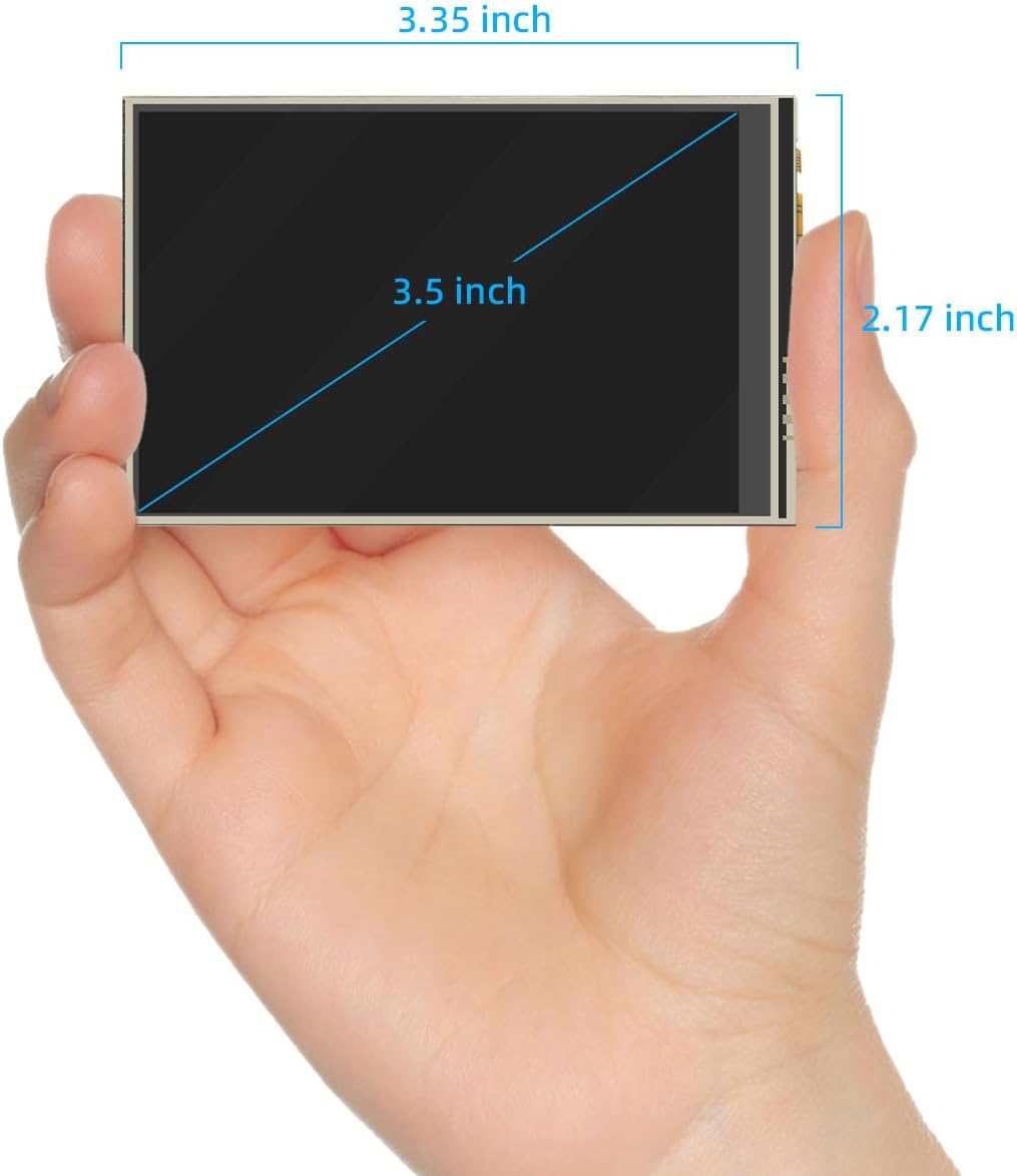 CUQI 3.5 Inch 5, 480 320 60 3/4/5 Touchscreen for Raspberry Pi x Pixel FPS Mini Monitor with Stylus and Mini Fan