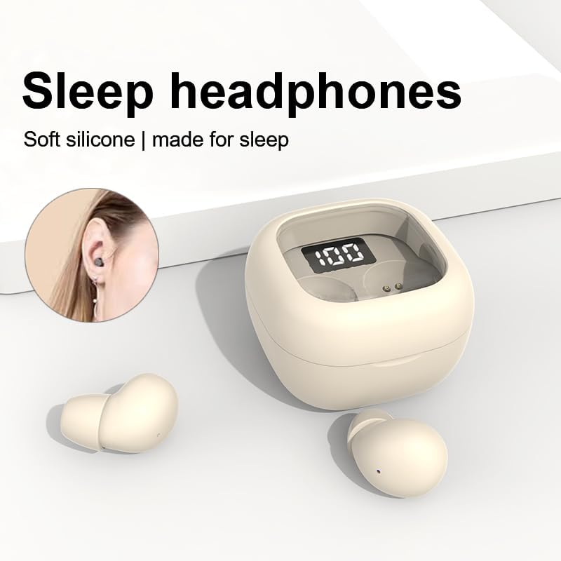 5.3 24 Mini Earbuds for Work and Sleep, Small Bluetooth Headphones, Hours Total Battery Life