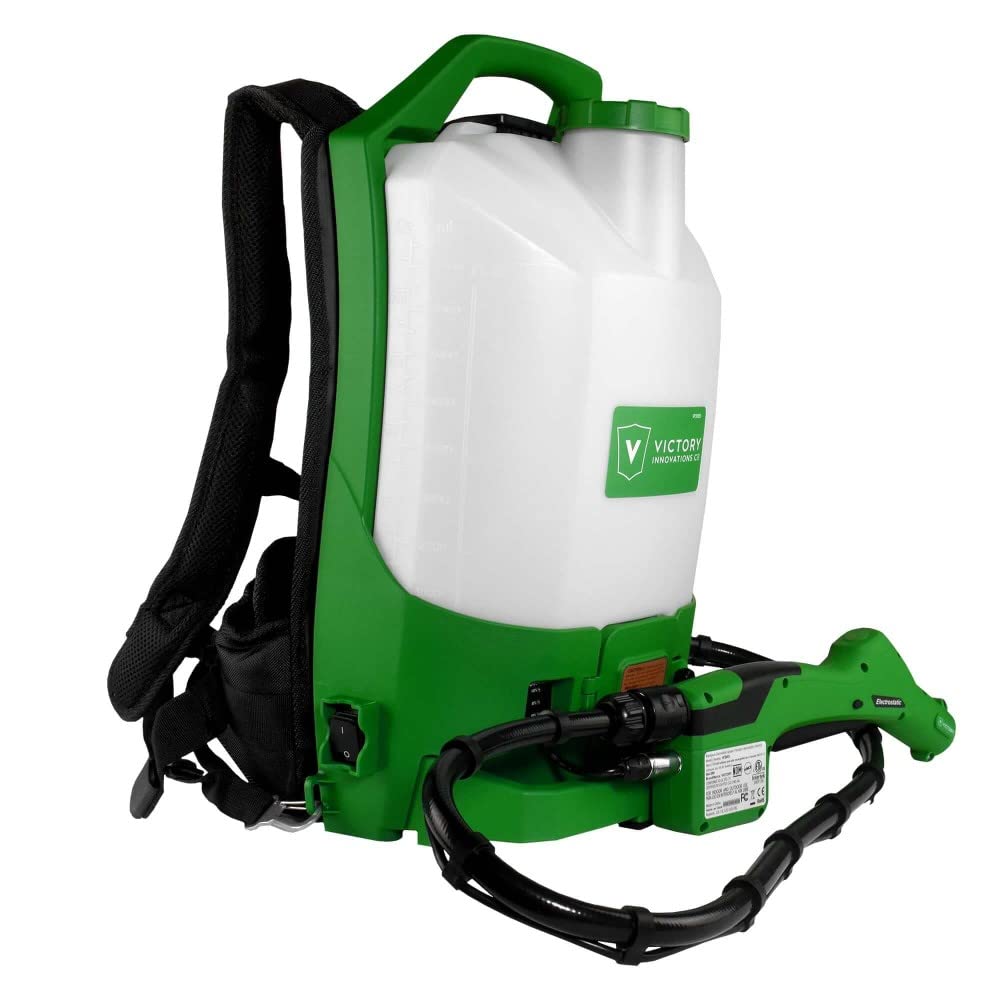 Victory Innovations Cordless Electrostatic Backpack Sprayer Machine for disinfectants, sanitizer, Cleaning,Green,VP300ES