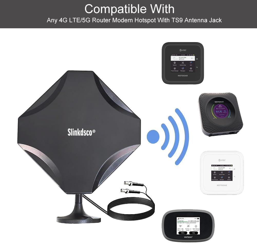 slinkdsco 4G 5G TS9 M7 MR6110 MR6150 MR6500 M6 M1 MR1100 MIMO Antenna External LTE Dual Antenna Compatible with Netgear