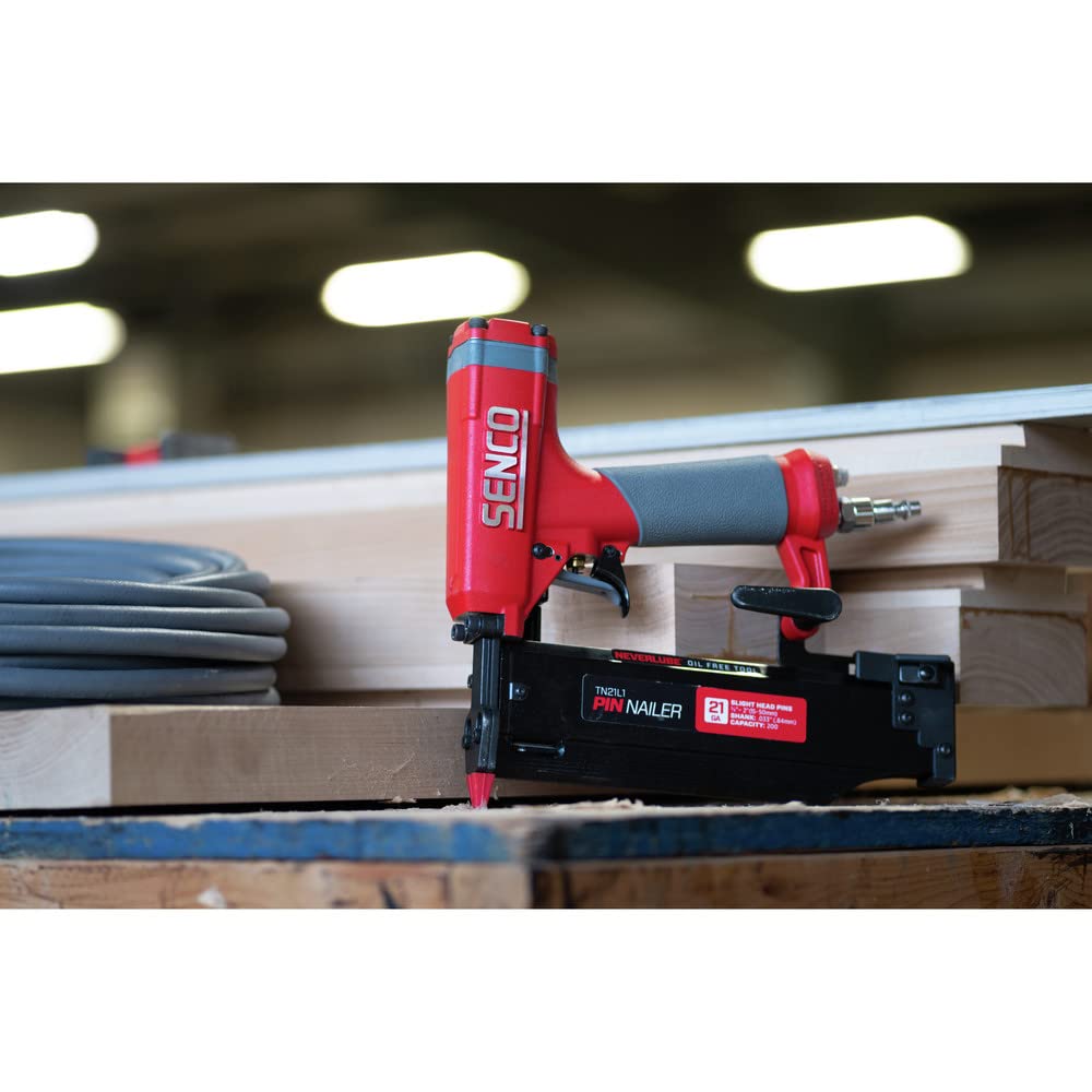 Senco TN21L1 21 GA Pneumatic Pin Nailer, 5/8 inch - 2 inch, for Cabinets, Trim and Crafting