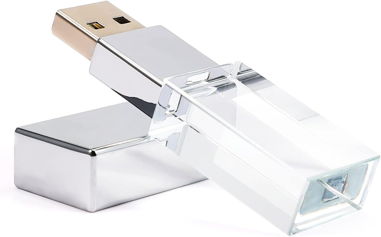 Laak 8GB 3.0 New Crystal Transparent Rectangle Genuine USB Flash Drive Wedding Gift Pendrive,Silver