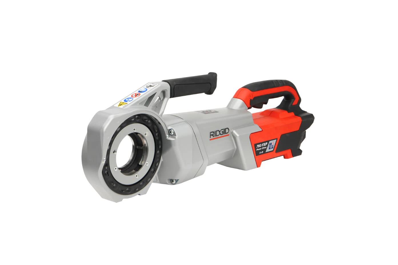 RIDGID 760 FXP Cordless Power Drive with 12-R Tool, Support Arm, and Case, Battery-Powered Pipe Threading Machine