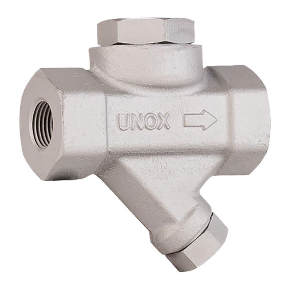 UNOX 1/2" Thermodynamic Steam Trap Max 600 psi Working Pressure, Threaded Forged Steel Body, Max 752°F Working Temperature For High-Pressure Steam Systems, Boilers, Refineries, Power Plants, and HVAC
