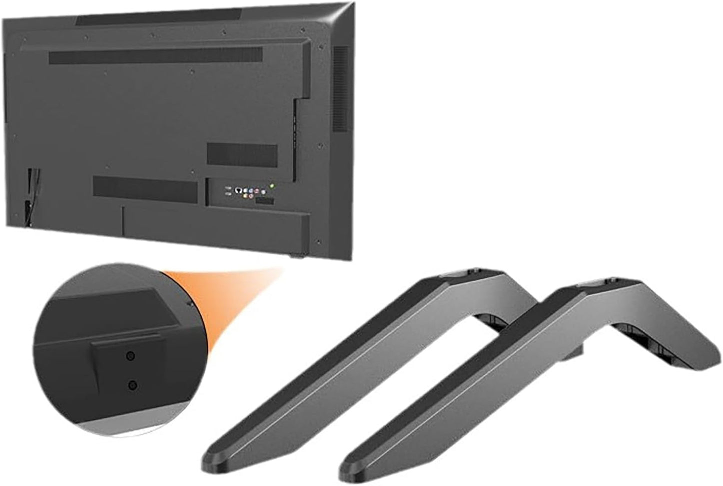 Dranvosk Universal TV Legs Stand Base Replacement, Sturdy TV Feet Bracket Support for Smart TV, Easy to Install Holder