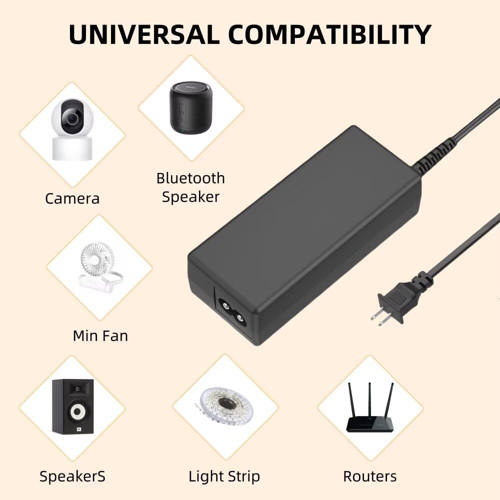 DHJWKFEDH 9V MPA-690A AC Adapter Charger Power Supply Cord Compatible with Nortech Media DVD Player