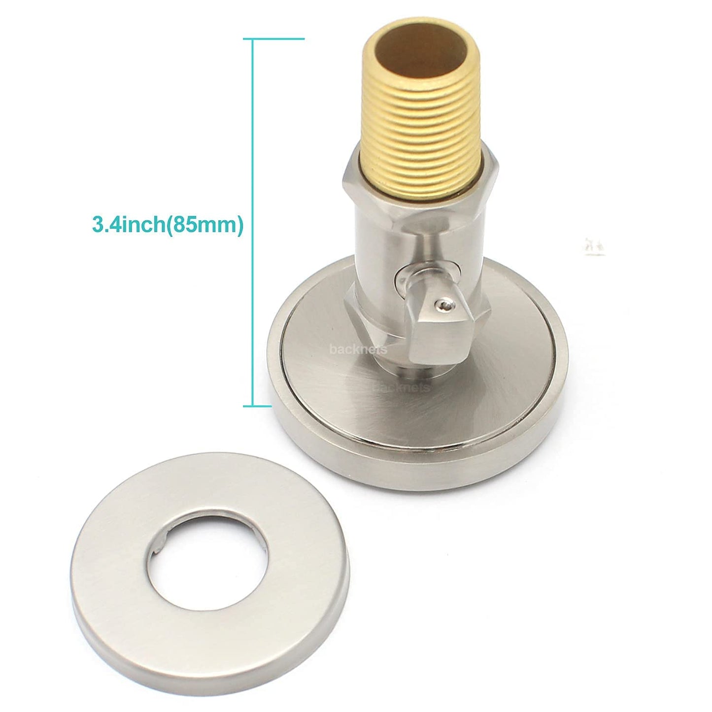 (Upgrade) Backnets Solid Brass Shower Body Spray with On Off Round Massage body jets Wall Mount Spa Jet Shower Heads, 2 inch Shower Body Sprayers Brushed Nickel, Rotating Shower Jet Water Flow Control