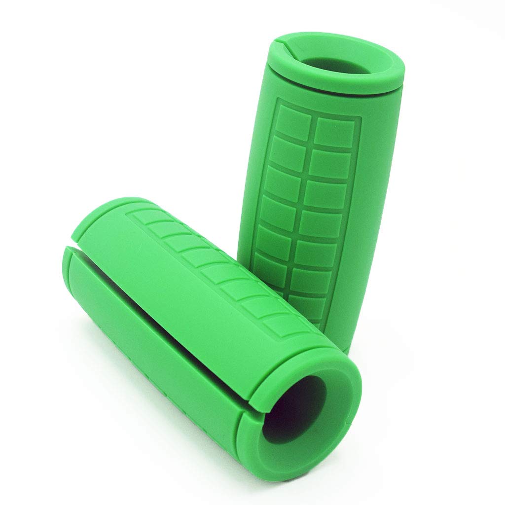 yuhqc Weight Bar Grips Fit Standard Barbell, Dumbell Handles, Thick Bar Training Adapter for Weightlifting & Cable Attachments Fitness Training Rope Grips for Body Arm Forearm Builder Strength(Green)