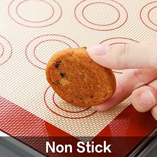 Skiennix Stainless Steel Baking Sheet Set - Cookie Pan with Cooling Rack & Silicone Mats | 16 x 12 Inch, Easy Clean