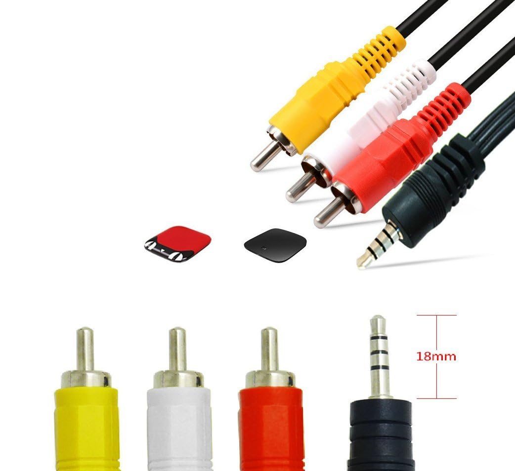 MaxLLTo 3.5mm 3 K2KC4CB00014-5 to RCA AV TV Cable, Audio Video Cord Lead for Panasonic Camcorder Feet