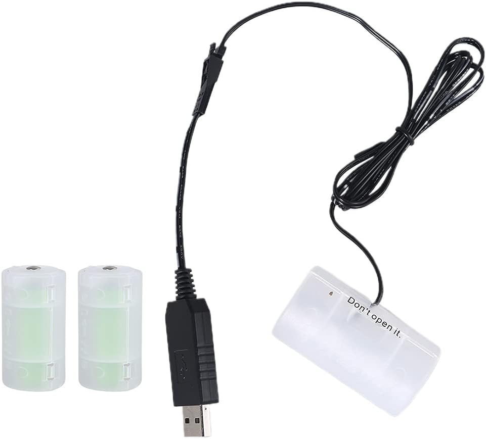 1.1m 1.5V 3V 4.5V 6V 1-4pcs 1.5V Feamos USB To D-Cell-Battery Eliminator Can Replace D-Alkaline Batteries for Lamp Toy