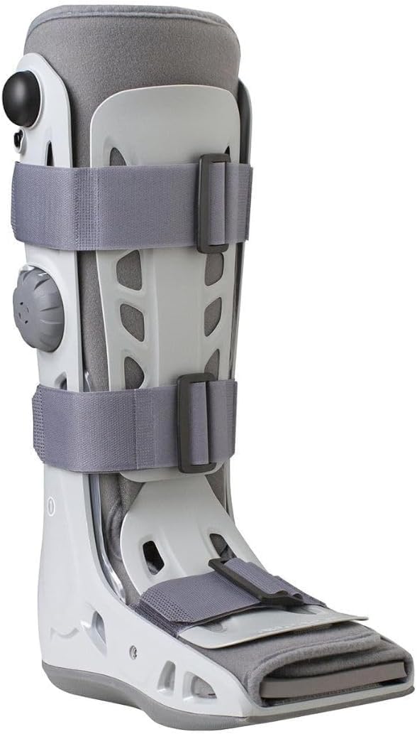 Aircast AirSelect Standard Walker Brace and Walking Boot with SoftStrike Technology and Semi-Rigid Shell (Medium, Gray)