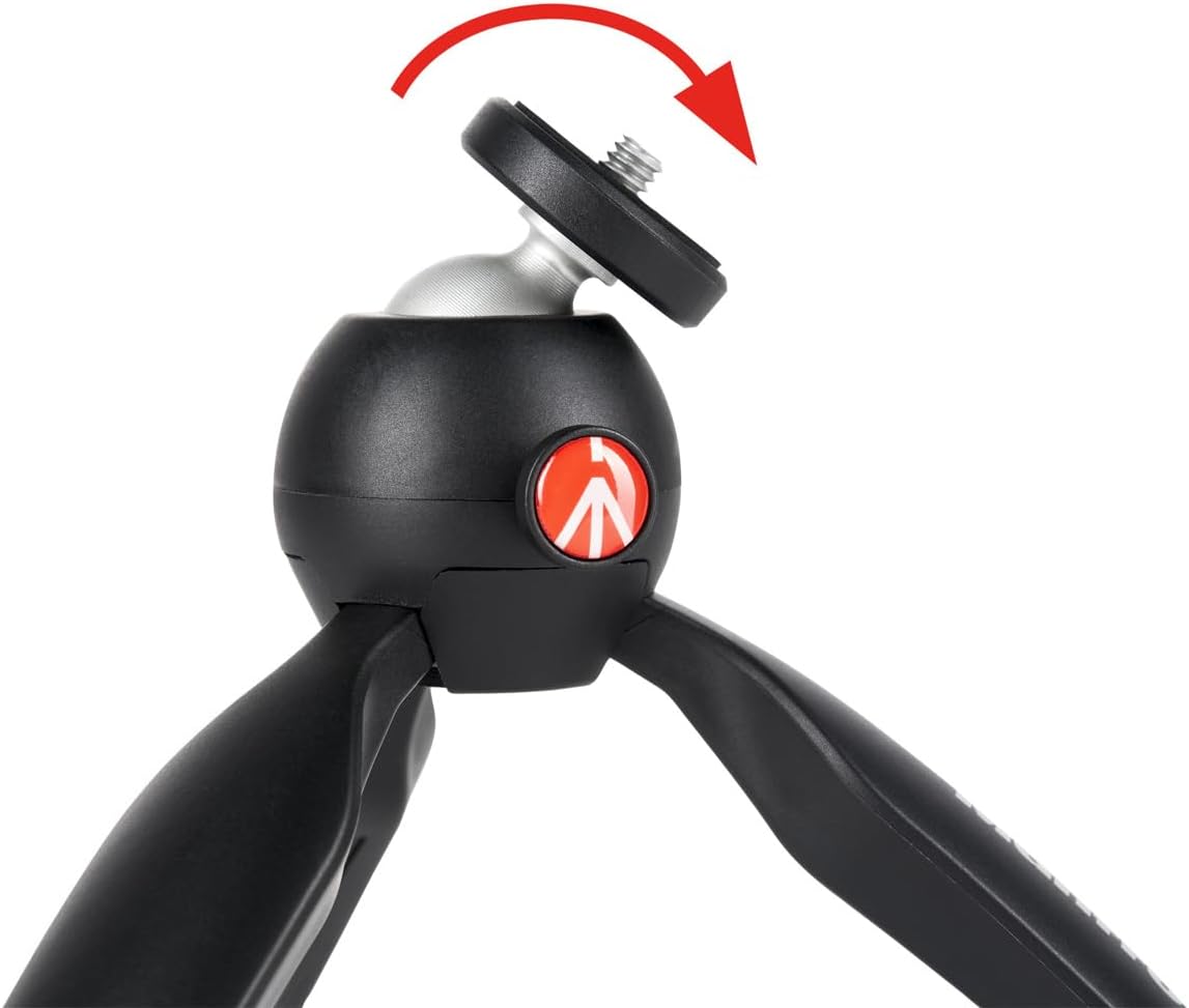 Manfrotto PIXI Mini Aluminum Tripod for Cameras and Smartphones - Black
