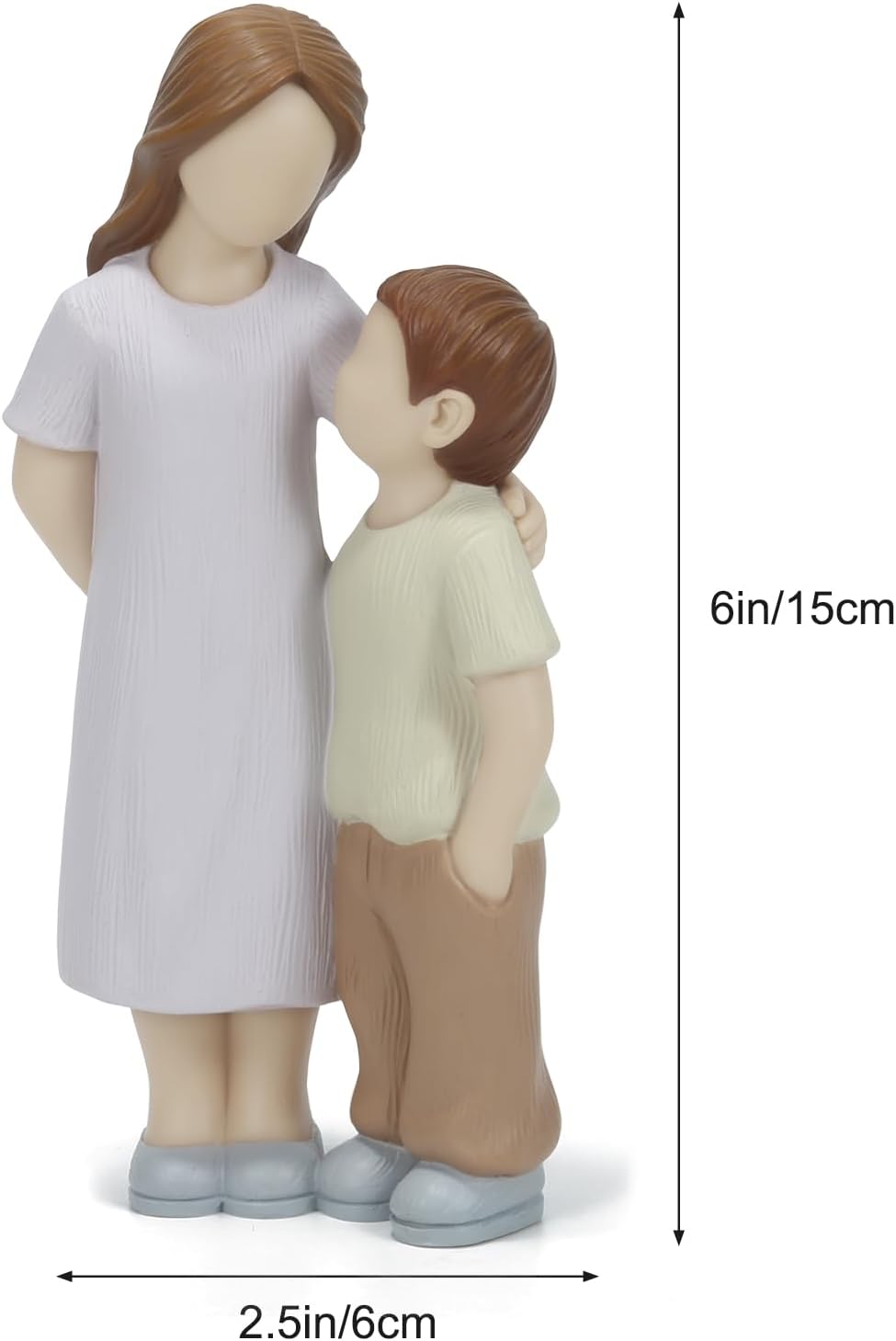 Sibling Love Resin Sculpture - Heartwarming Sister and Brother Figurine for Home Decor | Sentimental Gift
