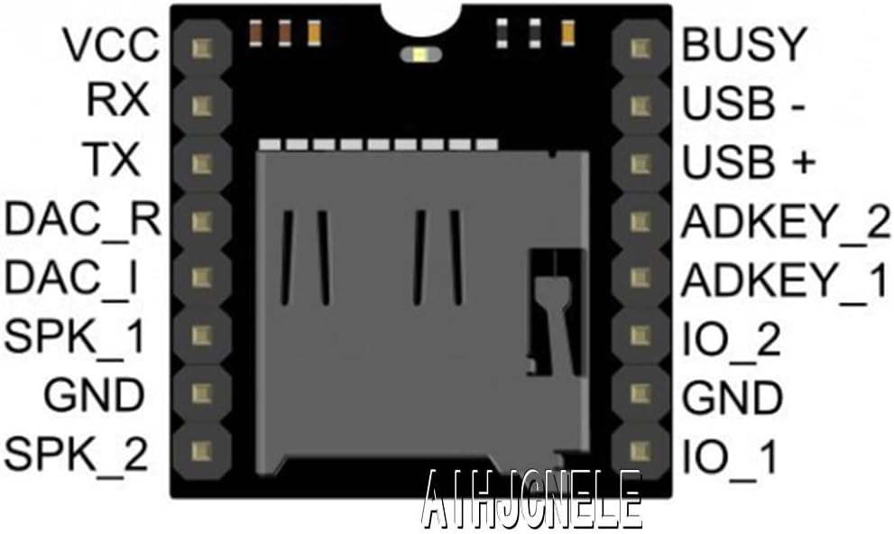 Aihjcnele MP3 (4-pcs) Player Mini Audio Voice Module TF Card U Disk Board for DFPlayer Audio Voice Decode Music Module
