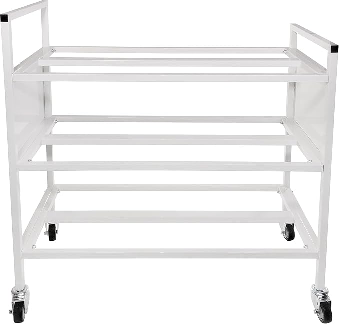 Champion Sports Deluxe Heavy Duty Basketball Storage Cart with Locking Swivel Caster Wheels (Black)