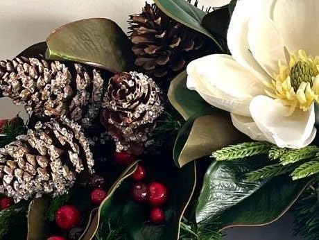 Skiennix Artificial Floral Wreath - Handcrafted Year-Round Decor for Front Door & Indoor/Outdoor Use