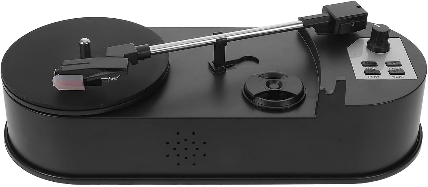BRIGHTFUFU Mp3 Vinyl Record Player Turntable with Built-in Phonograph Speaker, Desktop Retro Music Player with USB