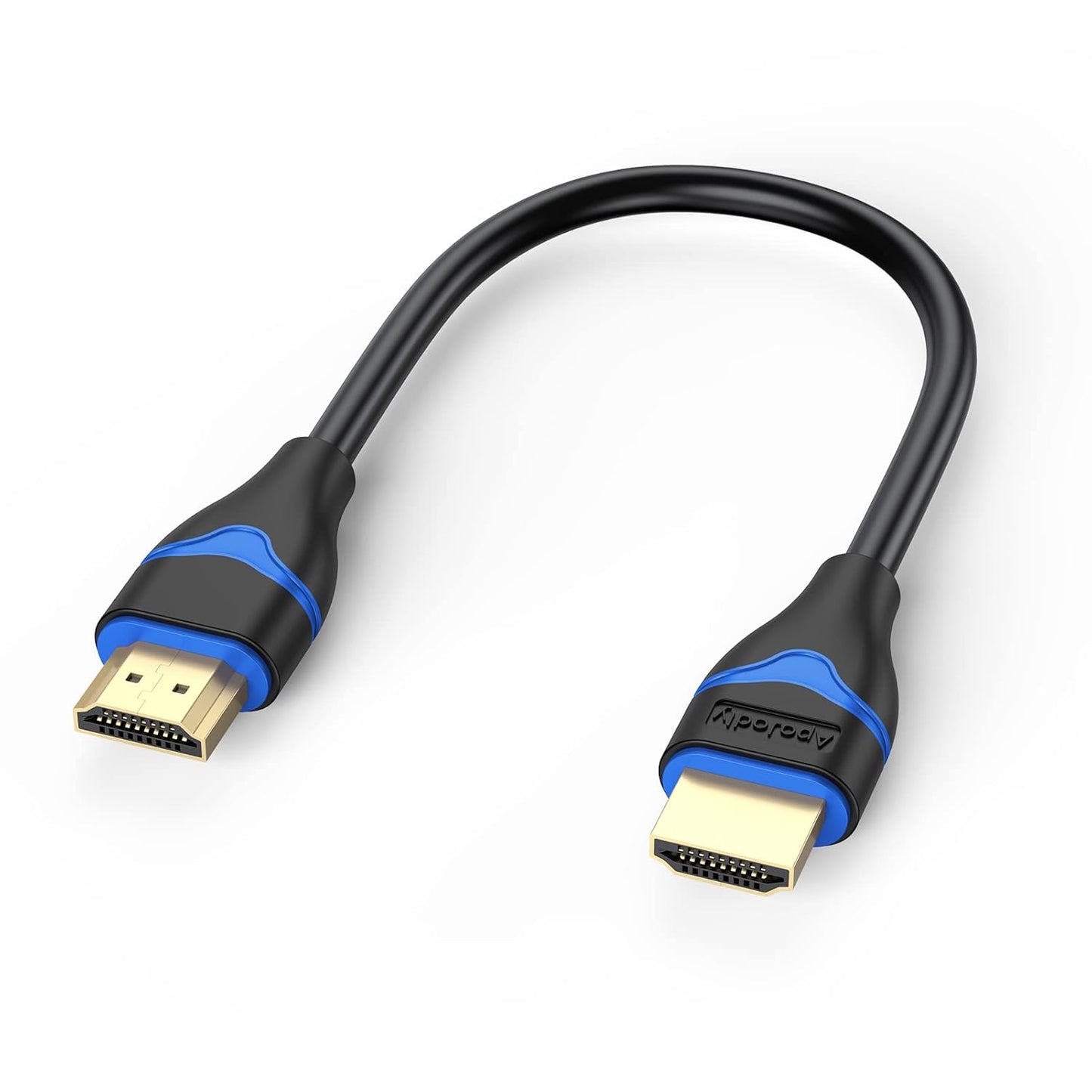 4K 6 inch, 0.5FT 2.0(4K@60Hz, 2K@144Hz, 1080P@120Hz, 18Gbps, 3D, 2.2, PS4/PS5, Short HDMI Cable HDMI Cord High Speed