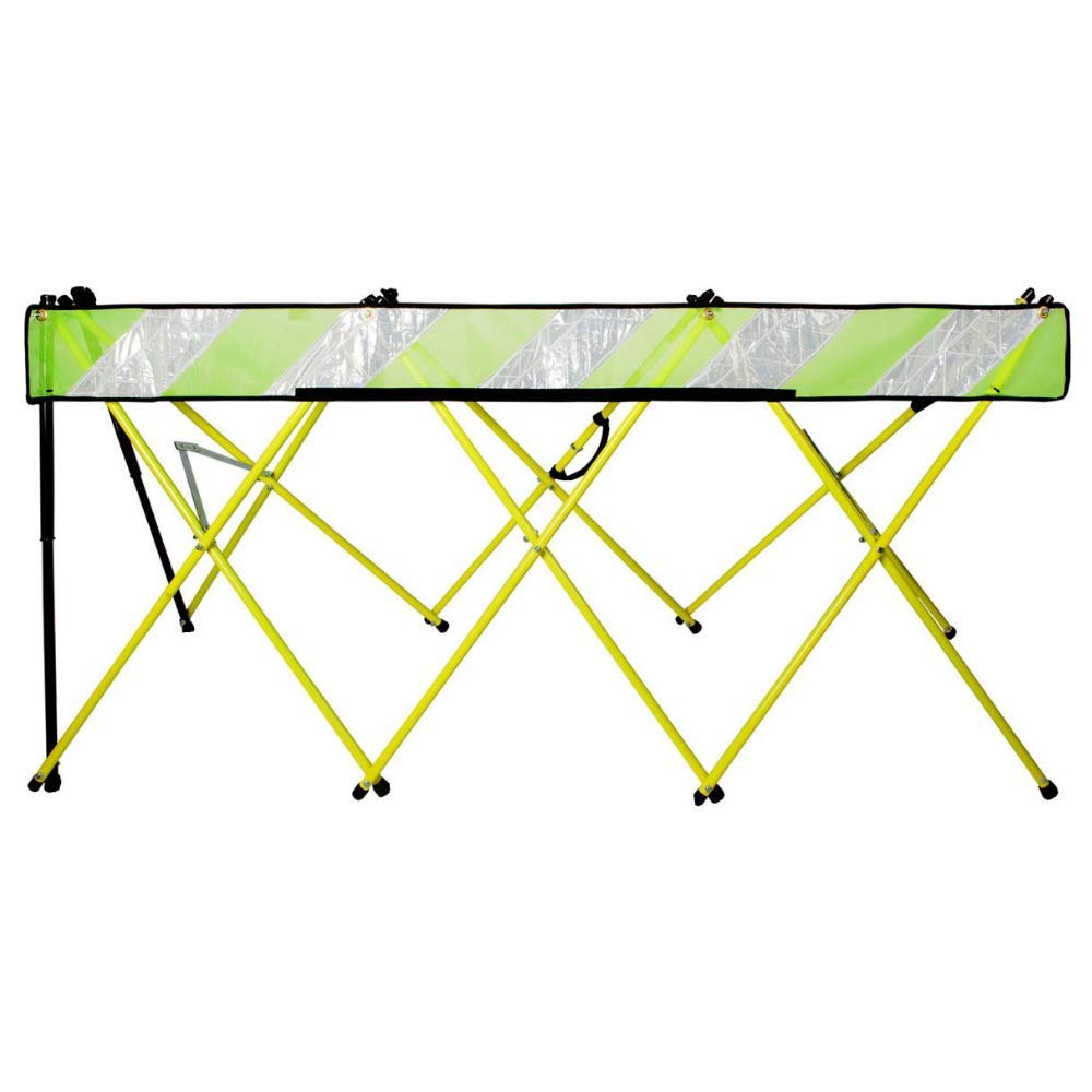 Flex-Safe - Flex-Safe Safety Barriers, Portable Expandable Barricade 7 ft Traffic Barricade Parking Barrier Folding Security Gate Scissor Gate Traffic Cones Alternative High Vis Yellow