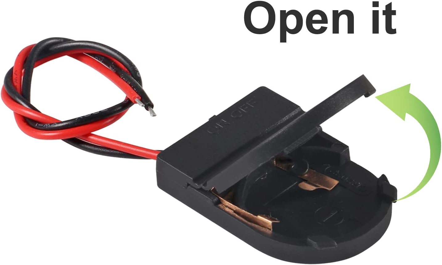 Alinan 5pcs CR2032 1 3V Button Battery Holder Coin Cell Battery Holder with Switch X Battery Holder Battery Storage
