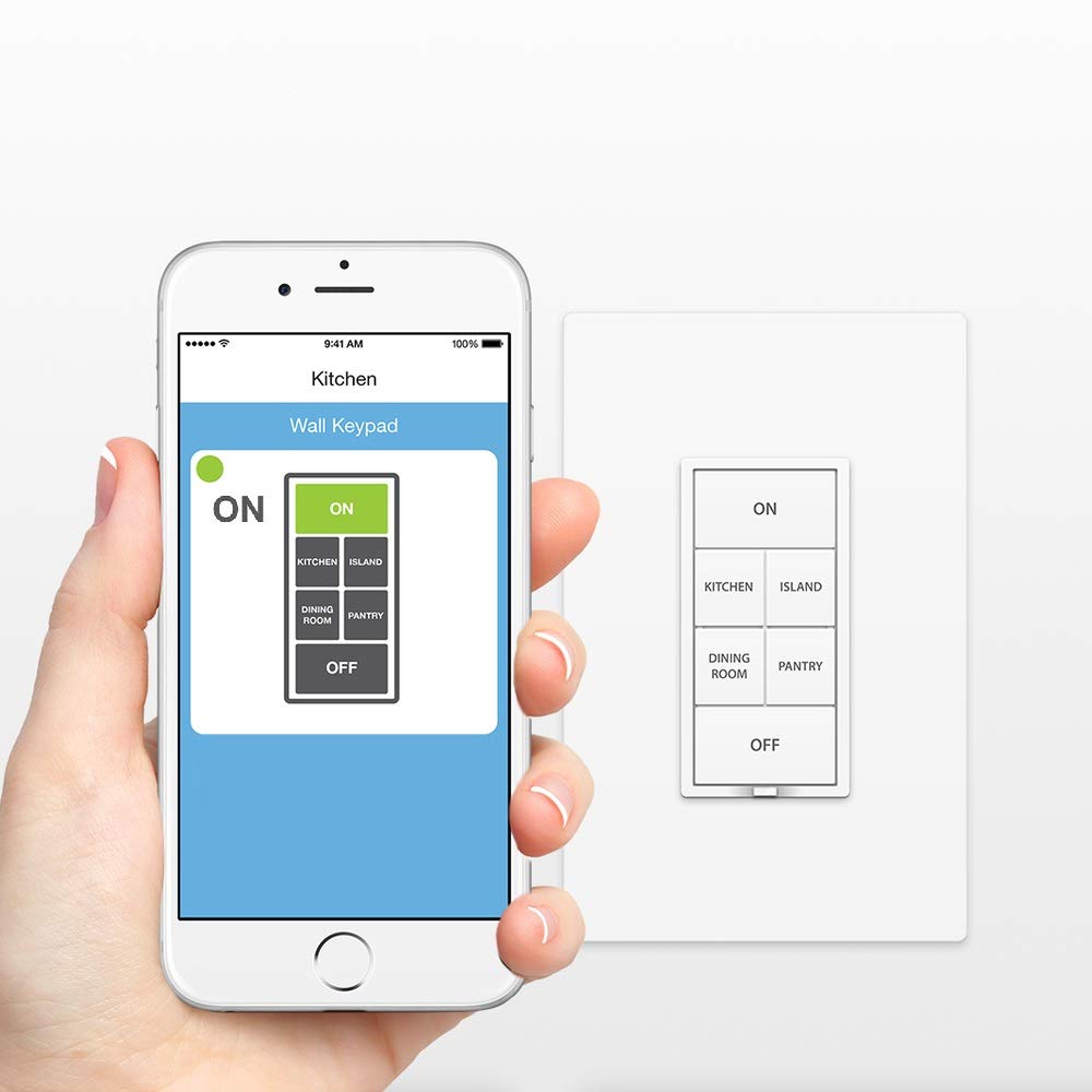 Insteon Smart Light Switch Smart Keypad, in-Wall 6-Button On/Off Scene Controller, Connect Up to 5 Devices, 150W LED Capacity, Works with Alexa & Google Assistant, Hub Required - 2487S