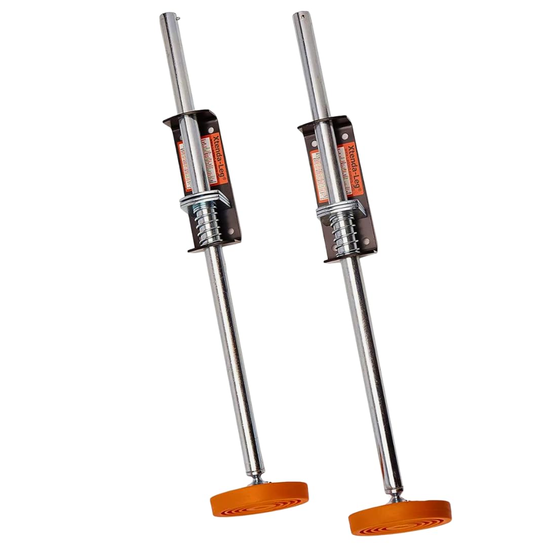 Xtenda-Leg® Ladder Leveler - Rubber Feet, Perfect for Extension Ladders, Stabilizer Attachments for Safe Use - Stable Platform for Uneven Ground - Easy Installation - OSHA Approved - 1 Pair