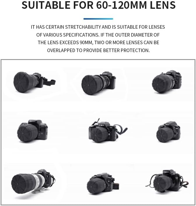 TONHOKJ 99% Universal Lens Cap, Fits DSLR & Mirrorless Camera Lenses, Silicone Lens Cover with Element Proof