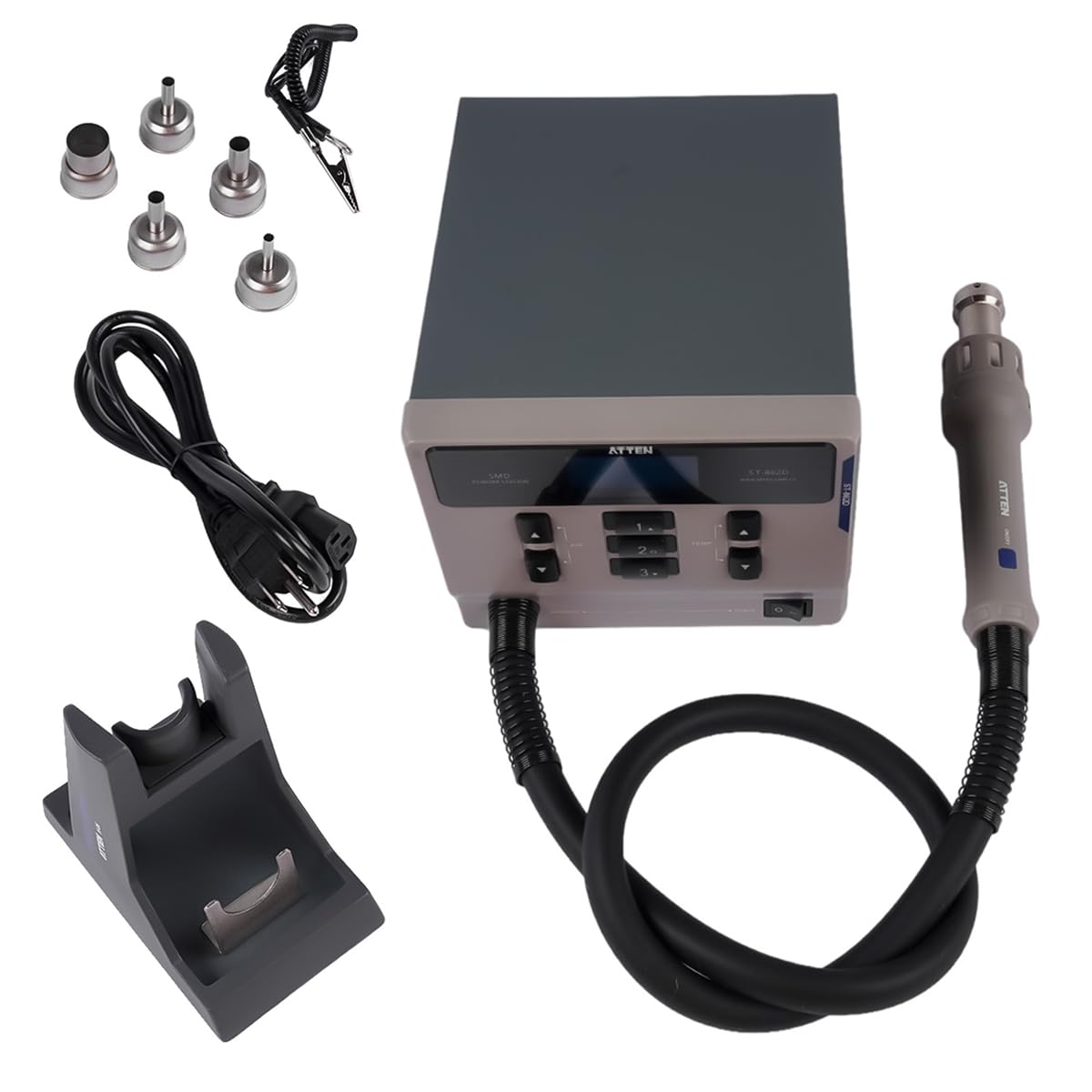 Getanye ST-862D Hot Air Gun Soldering Station, 1000W Digital Display Rework Station, Automatic Sleep, Adjustable Temperature, ST862D