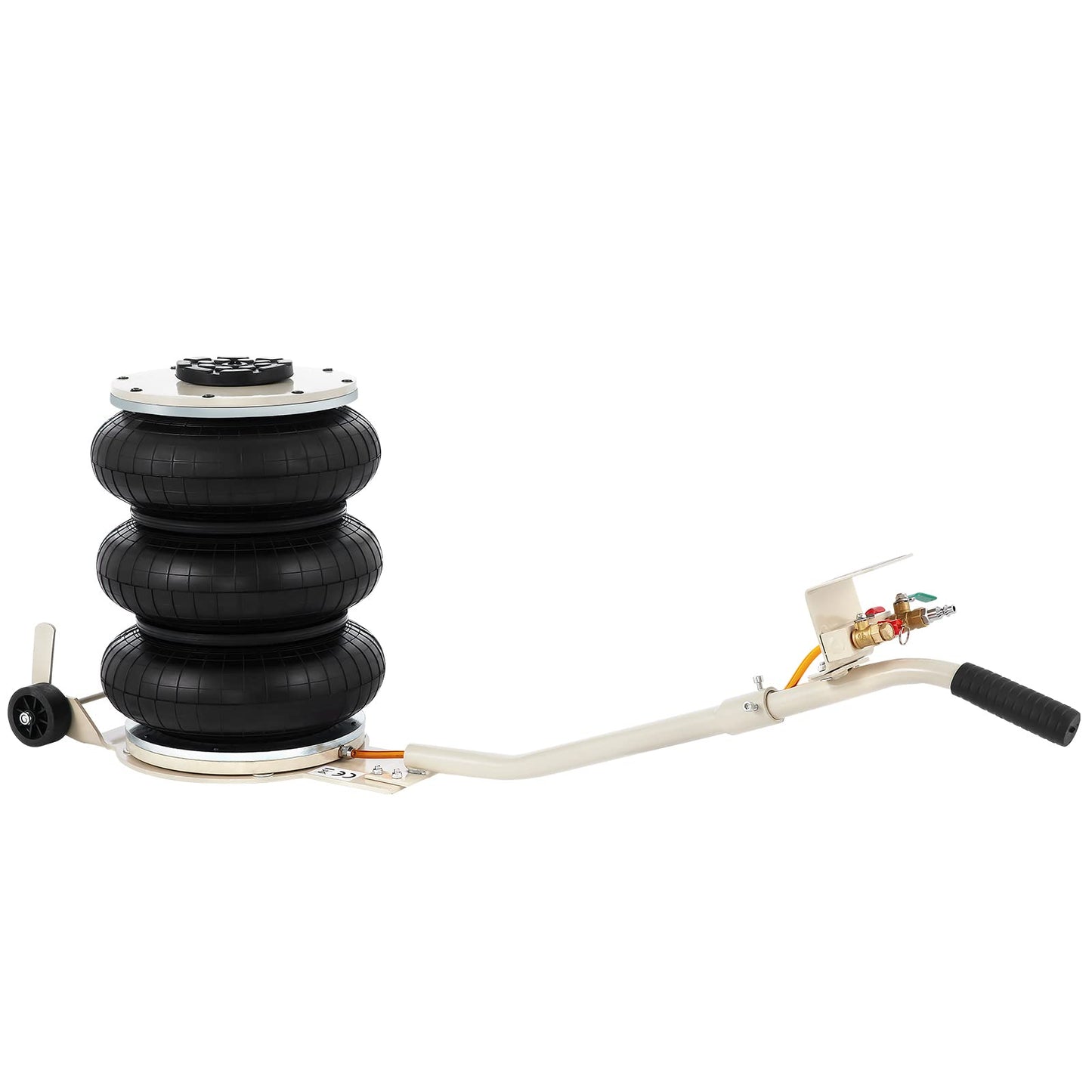 VEVOR 5 Ton/11000 lbs Triple Bag Air Jack, Air Bag Jack Lift Up to 15.75 Inch, 3-5S Fast Lifting, for Cars with Long Handle (Beige)