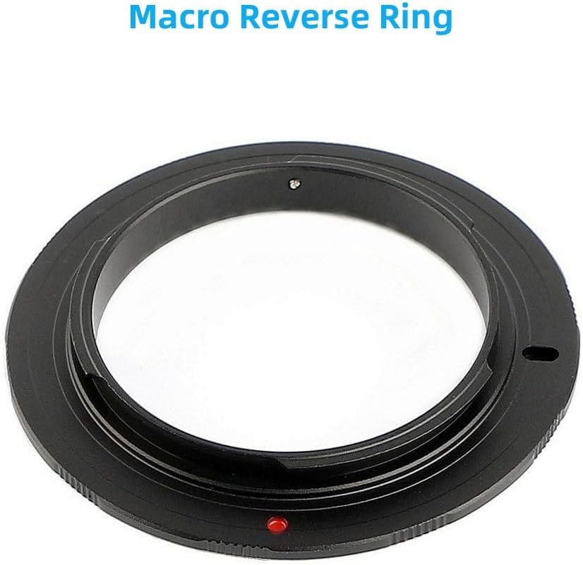 Keabroir 52mm NEX-52K Metal Macro Reverse Adapter Ring Manual Focus Camera Mount Lens Converter + Rear Lens Mount