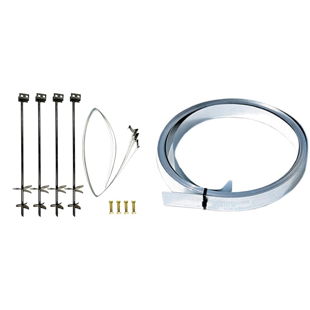 36 in. Double Head Anchoring Kit with G-60 Straps and Bolts for Manufactured Housing, Includes (4) 36 in. x 3/4 in. Double Helix Earth Anchors and 37 ft Steel Strapping