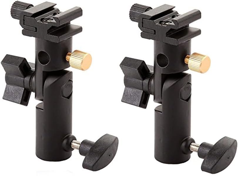 2 Pack Fotga Camera Flash Speedlite Mount Swivel Light Stand Bracket with Umbrella Reflector Holder for Camera DSLR