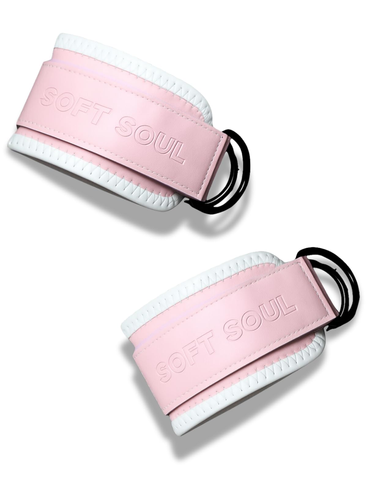 Ankle Straps for Cable Machine Women – Adjustable (Pair) with D-Ring for Glute Kickbacks, Leg Curls, Hip Thrusts – Gym Foot Cuffs for Cable Pulley System & Home Fitness (Power Pink, Regular)