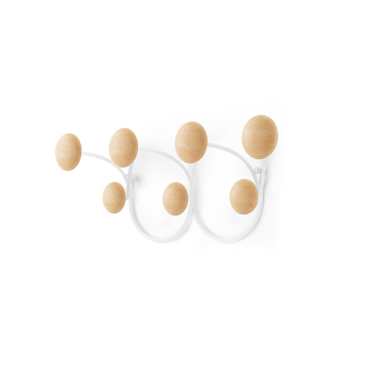 Umbra Dotsy Hanger with 7 Hooks, White/Natural