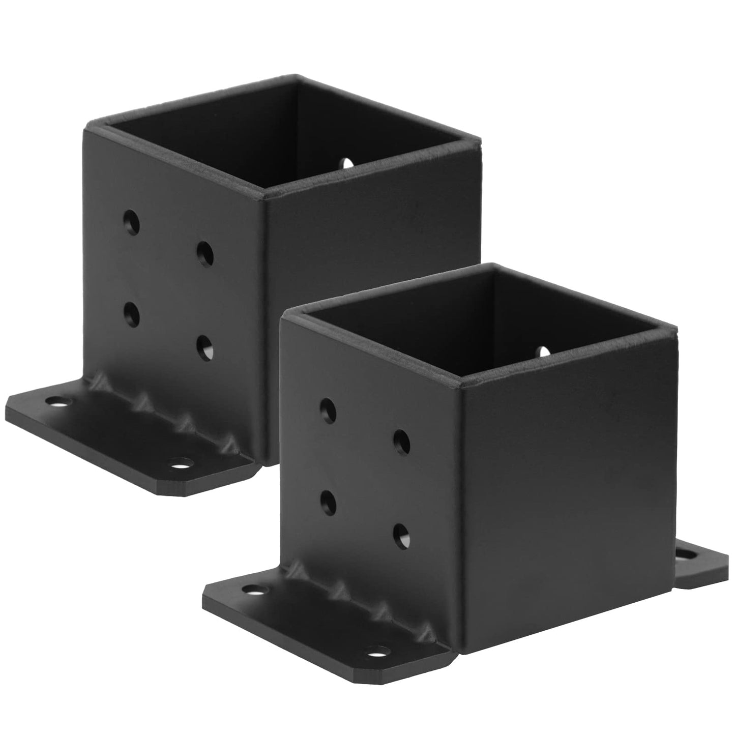 eoere 2 PCS 6x6 Post Base, 8-Gauge Heavy Duty Concrete Post Anchor Pergola Bracket for Deck, Porch Railing, Mailbox