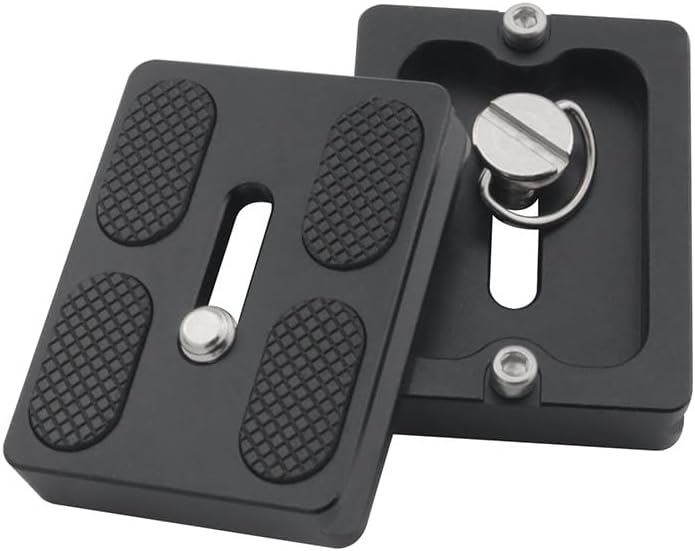 JianLing 2PCS PU50 50mm 1/4 Camera Quick Release Plate Aluminum Tripod Ball Head Base Quick Release Plate for DSLR