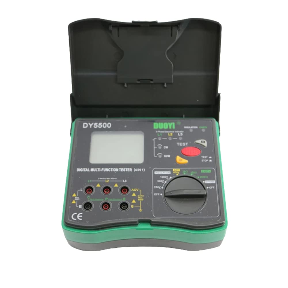 HOJILA DY5500 4 in1 Multimeter Earth Ground Resistance Tester Meter Insulation Tester Voltmeter Phase Indicator