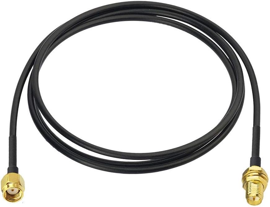 4-Pack RG174 1m 3 Bingfu WiFi Antenna Extension Cable RP-SMA Male to RP-SMA Female Bulkhead Mount Coaxial Cable feet