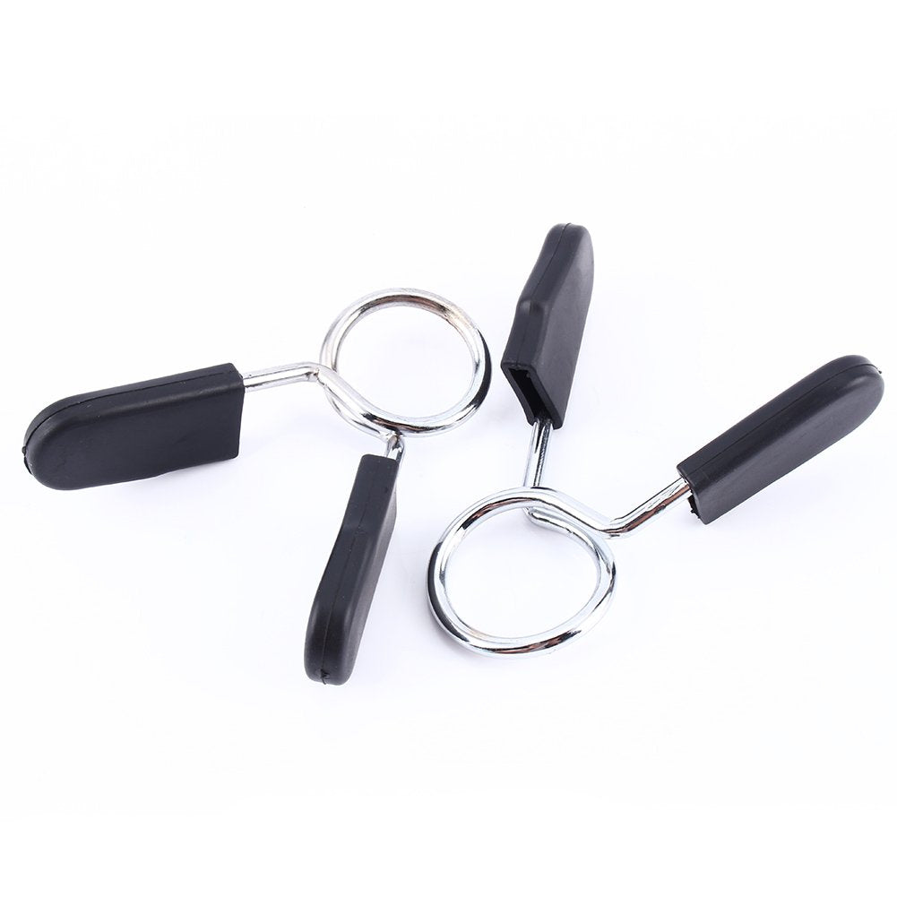 Barbell Collars, Secure Spring Lock Mechanism, Weight Clamps 1 Inch Barbell Compatible for Gym Powerlifting Weightlifting Home Workout Fitness Enthusiasts