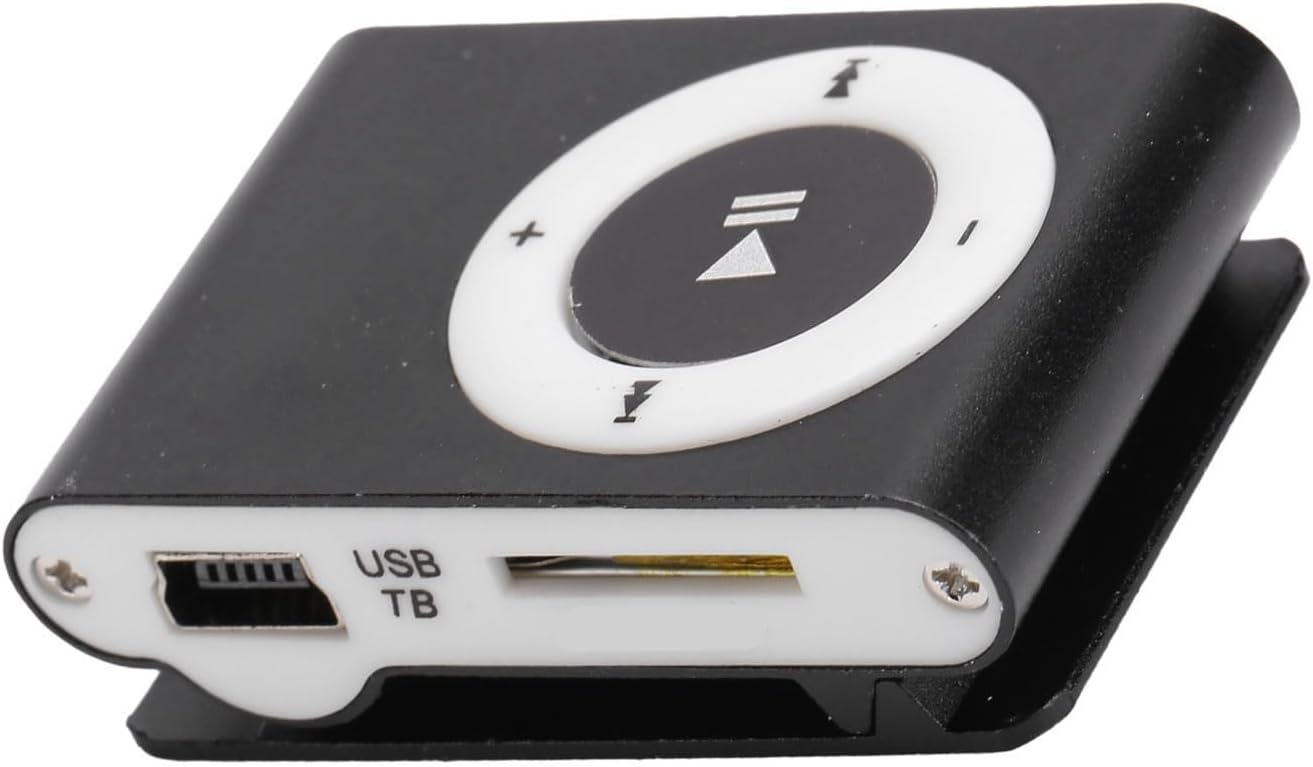 Chiwe MP3 MP3 Sports Player, Convenient Portable Long Battery Life Mini for Outside Activity(Black)