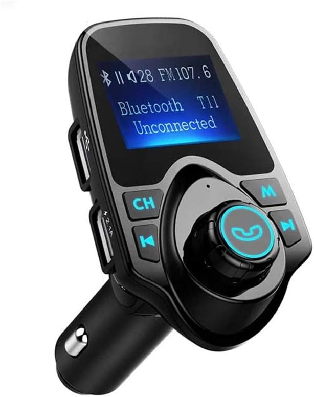 Soufyuane T11 MP3 Wireless Bluetooth FM Transmitter Handsfree Car Kit Player Wireless Bluetooth Adapter with Dual USB