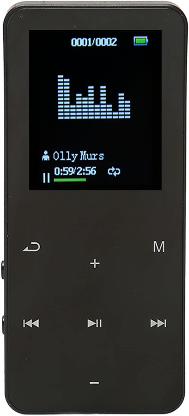 SENECESLI MP3 1.8" 128G Player with Bluetooth, Portable Music Player with Screen, Digital Music Voice Recorder