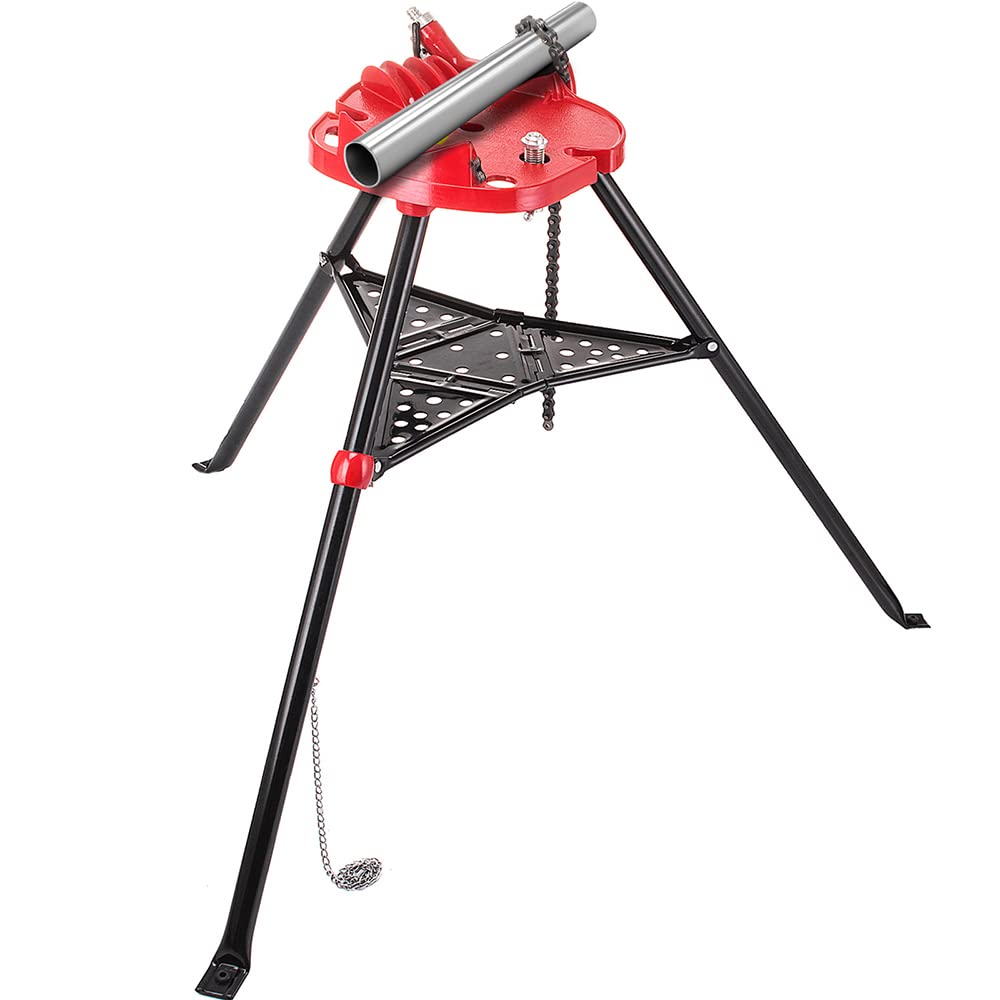RIDGID 300 Power Drive Pipe Threading Machine + Mophorn 460-6 Tripod Pipe Chain Vise