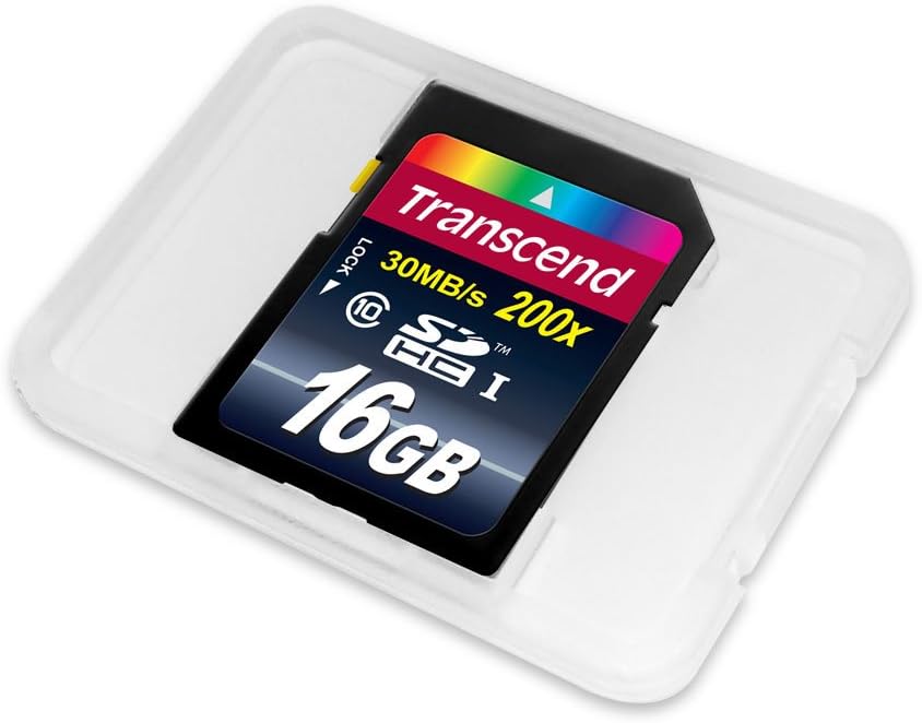 Transcend 16GB 10 30MB/s (TS16GSDHC10E) SDHC Class Flash Memory Card Up