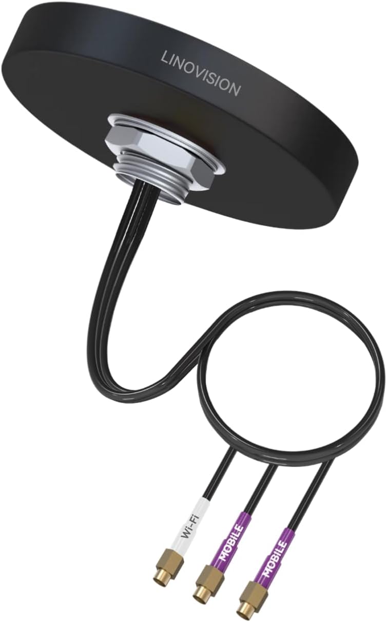 LINOVISION 4G 3-in-1 2X 4G 1x IOT-R32, IR302, RUT241/RUT240 LTE MIMO and WiFi Combo Antenna, LTE and Dual Band Wi-Fi