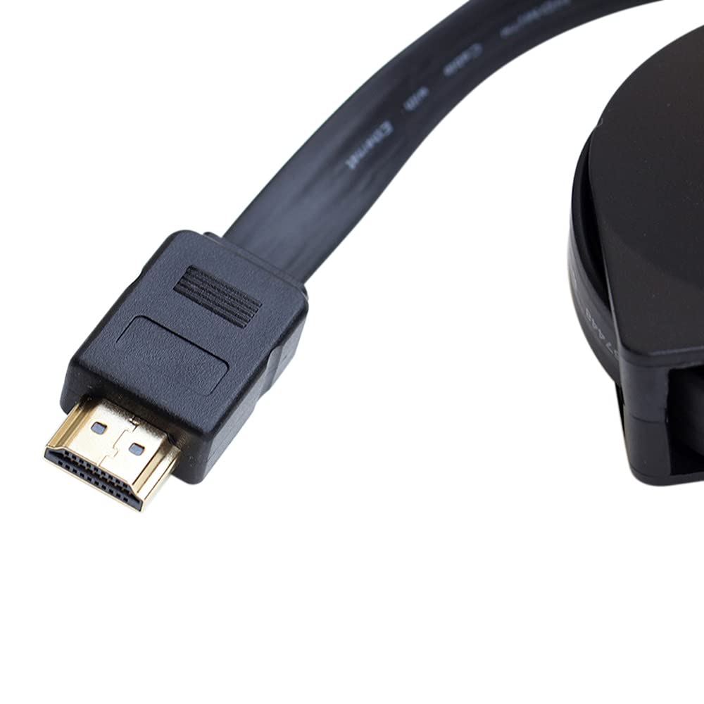 JCNio 2.0 1.5m/5ft 4K Retractable HDMI Cable Length Resolution, Black