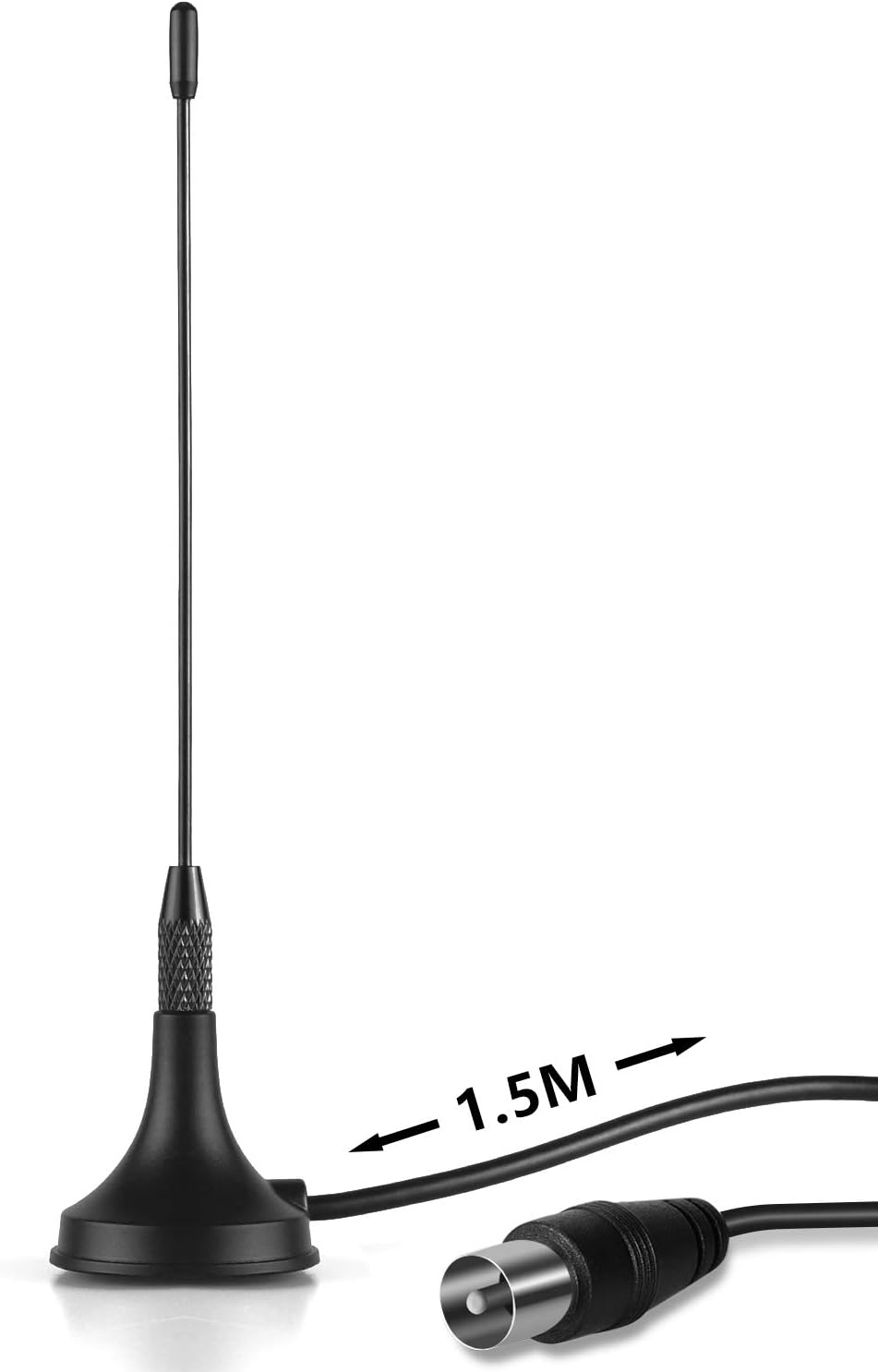 August DTA180 Setup HDTV Antenna - - Portable Mini Digital Aerial with Magnetic Base - Easy - Optimized for Free