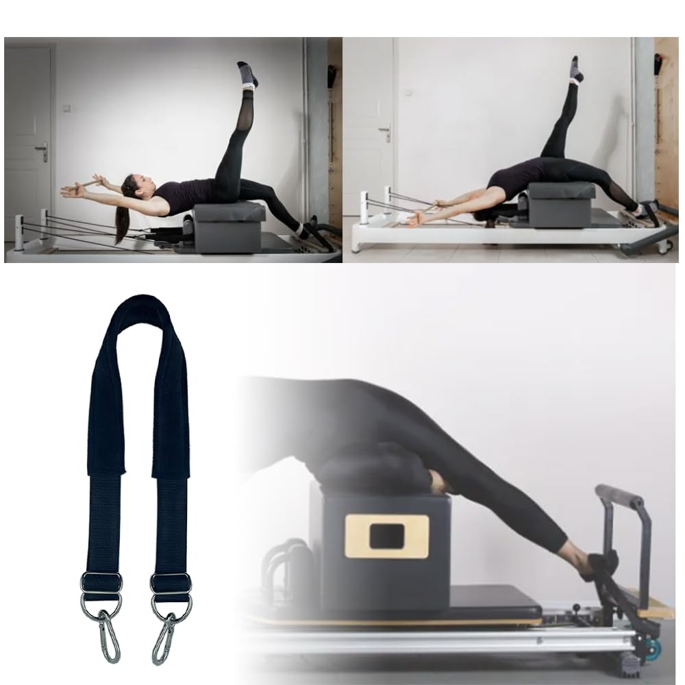LOOEEL Pilates Equipment Hook and Tie Straps,Equipoise Body Cotton Straps,Suitable for Pilates Core Bed Accessories,Balance Training -Thickened Material 27.6 in.